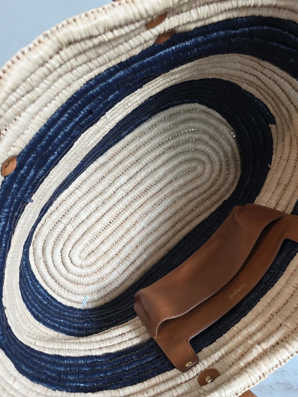 Frame Natural Woven Straw Tote - Picture 6 of 9